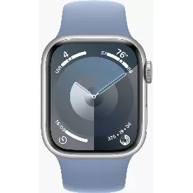 Умные часы Apple Watch Series 9 41 мм Aluminium Case GPS, Silver/Winter Blue Sport Band - S/M
